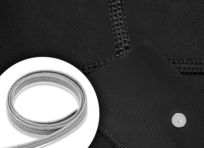 Ultra-thin elastic thread, special insulation treatment, can be pulled at will without deformation. Fine workmanship, four-needle six-thread stitching, firm and durable, and evenly routed.