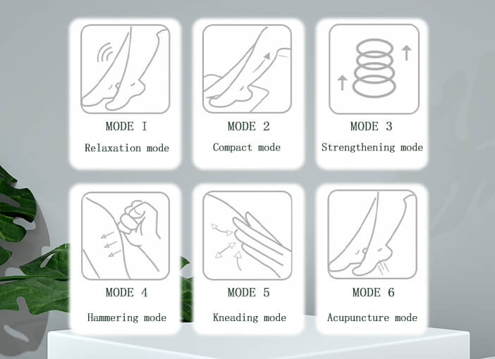 6 pulse modes, efficient exercise